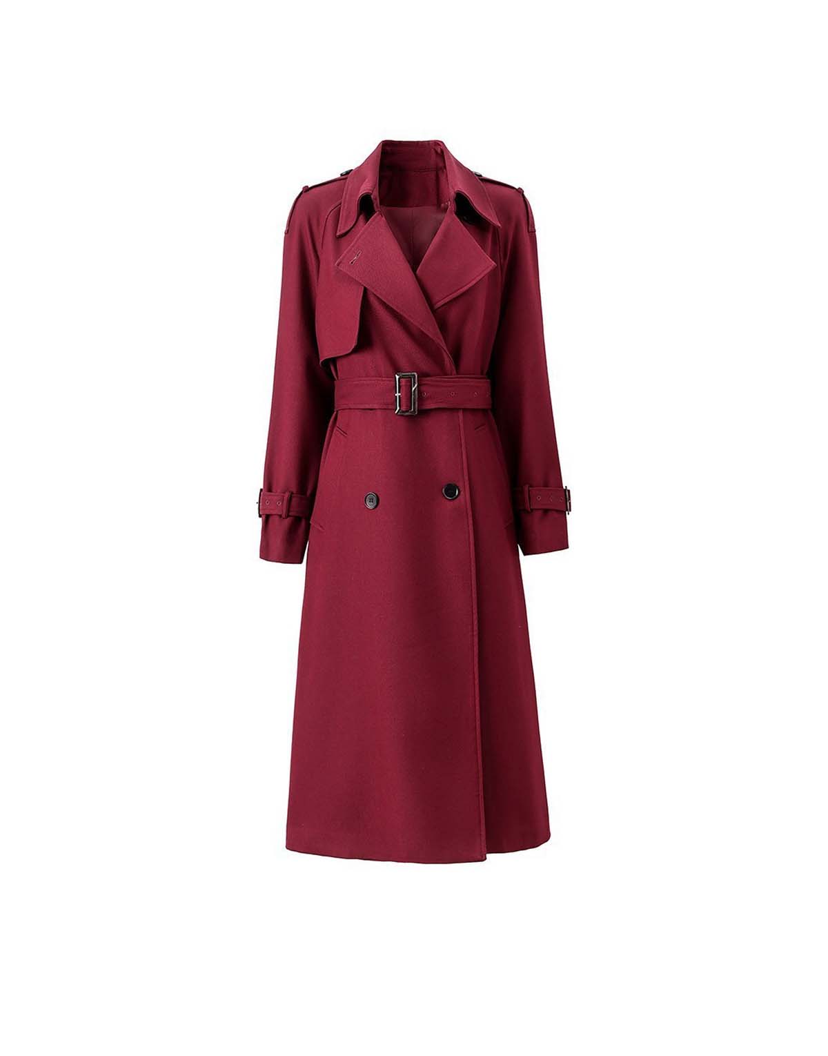 Women's Elegant Minimalist Long Trench Coat-wt664-3